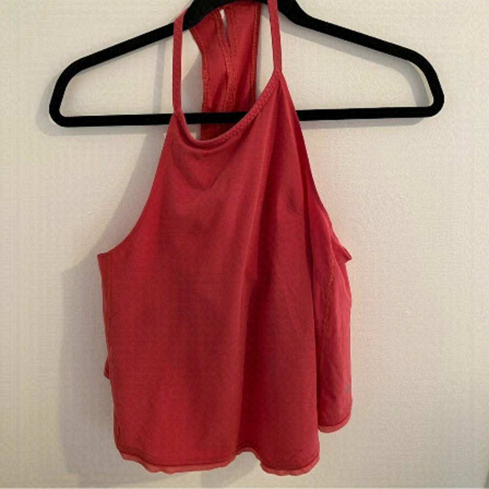𝅺LULULEMON Free Spirit Halter Tank in Fireside Red • Open Back Tie • Size 4